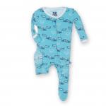 Kickee Pants Boy Footie w/Snaps Confetti Skunk