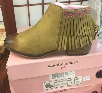 Nanette Lepore  Tan Suede Boots Big Girl