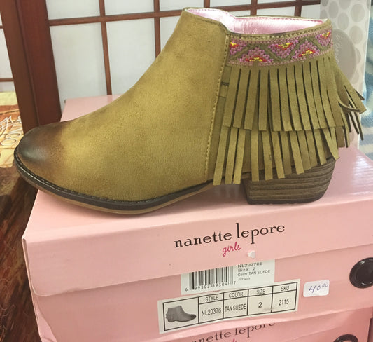 Nanette Lepore  Tan Suede Boots Big Girl