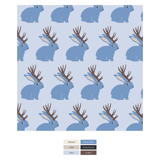 Kickee Pants Swaddle blanket Dew Jackalope