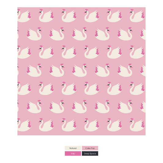 Kickee pants Swaddle Blanket Cake Pop Swan Princess