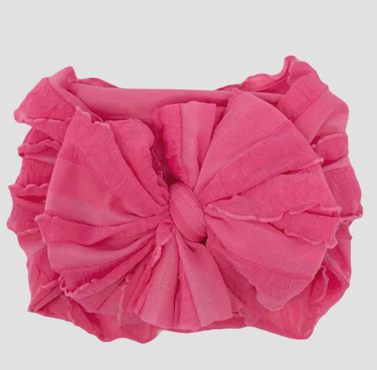 In Awe Ruffle Headband Candy Pink