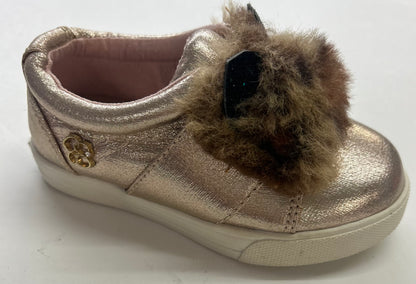 Jessica Simpson Blinx-T Gold Faux Fur Tennis Shoe