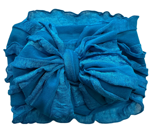 In Awe Ruffle Headband Electric Blue