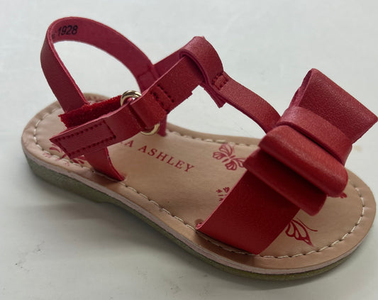 Laura Ashley Red Leather Sandals