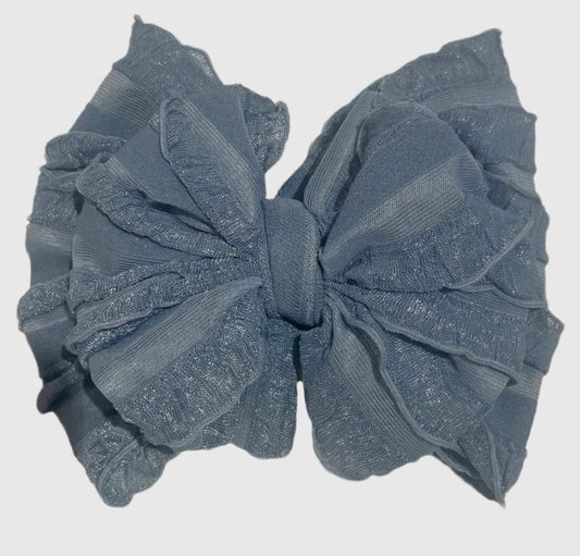 In Awe Ruffle Headband Denim