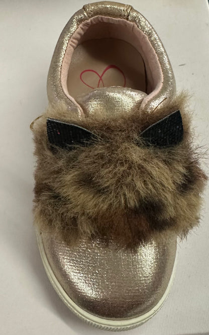 Jessica Simpson Blinx-T Gold Faux Fur Tennis Shoe