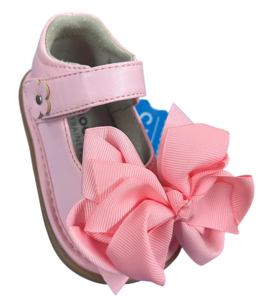 Mooshu Trainers Squeaky Mary Jane Pink Leather