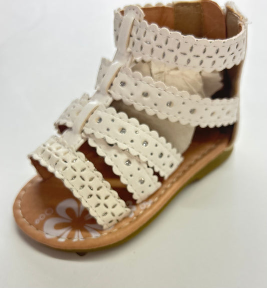 Laura Ashley Leather Sandal White