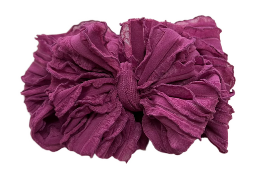 In Awe Ruffle Headband Berry Mini