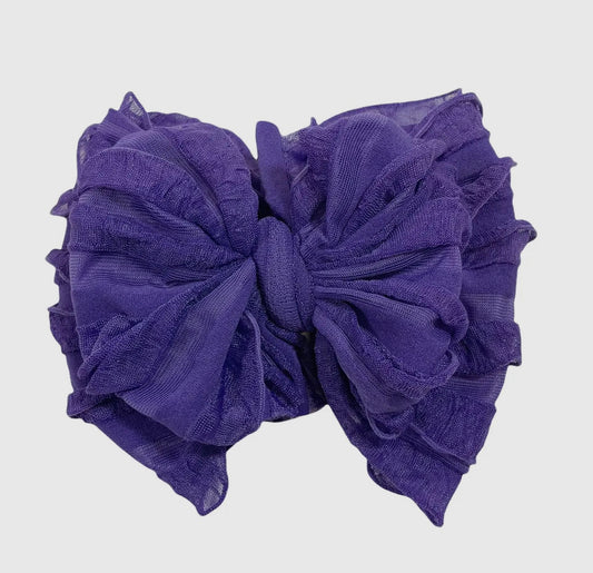 In Awe Ruffle Headband Grape