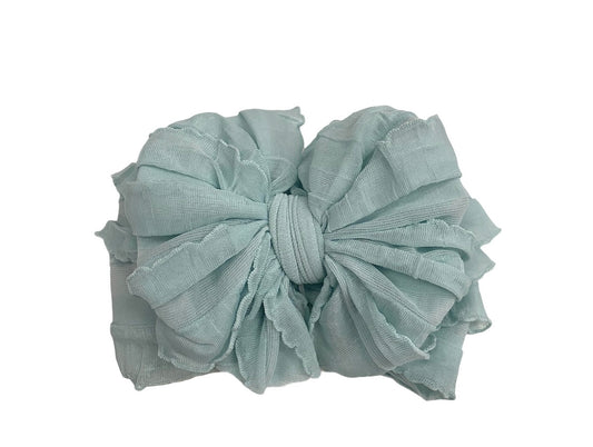 In Awe Ruffle Headband Seafoam