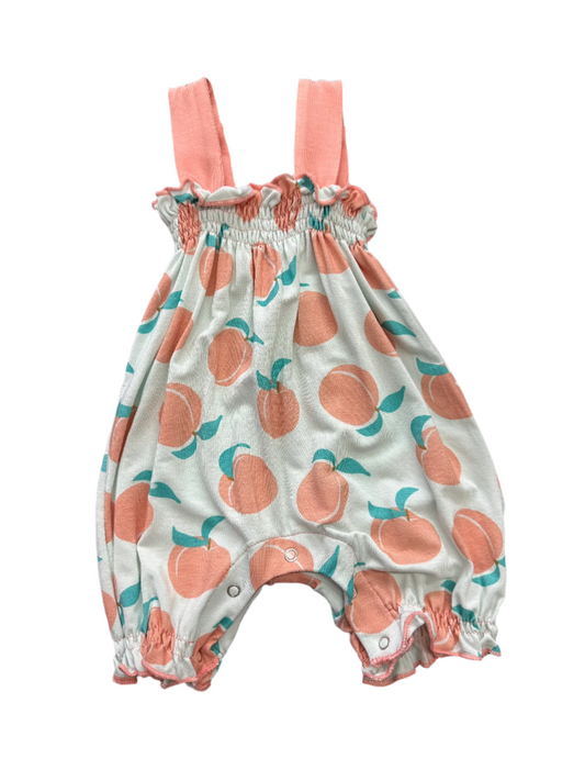 Kickee Pants Gathered Romper Fresh Air Peaches