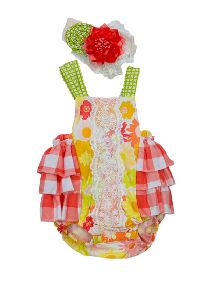 Haute Baby Sunsuit Polly's Picnic