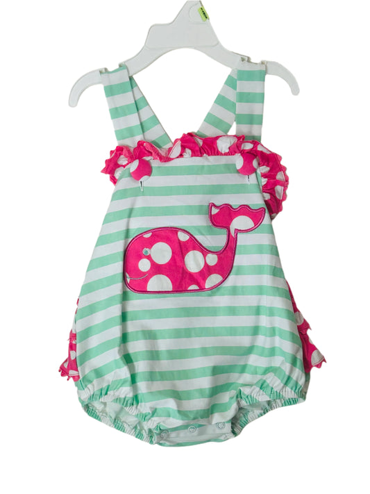 Three Sisters Bubble Romper w/Pink Whale