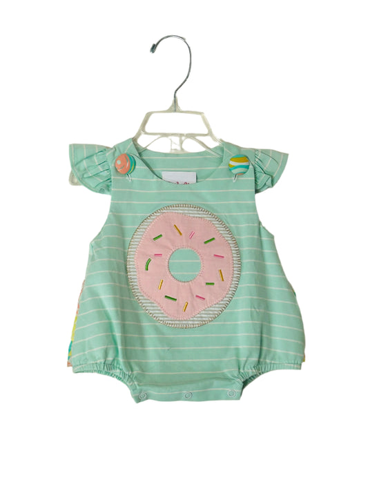 Natalie Grant Bubble Romper Mint w/Donut