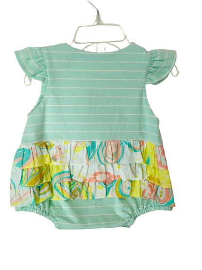 Natalie Grant Bubble Romper Mint w/Donut