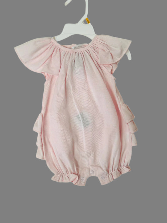 Mudpie Faille Light Pink Bubble Romper