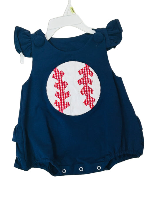 Natalie Grant Baseball Bubble Romper
