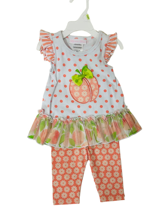 Bonnie Baby 2pc Capri Set Peach 2956