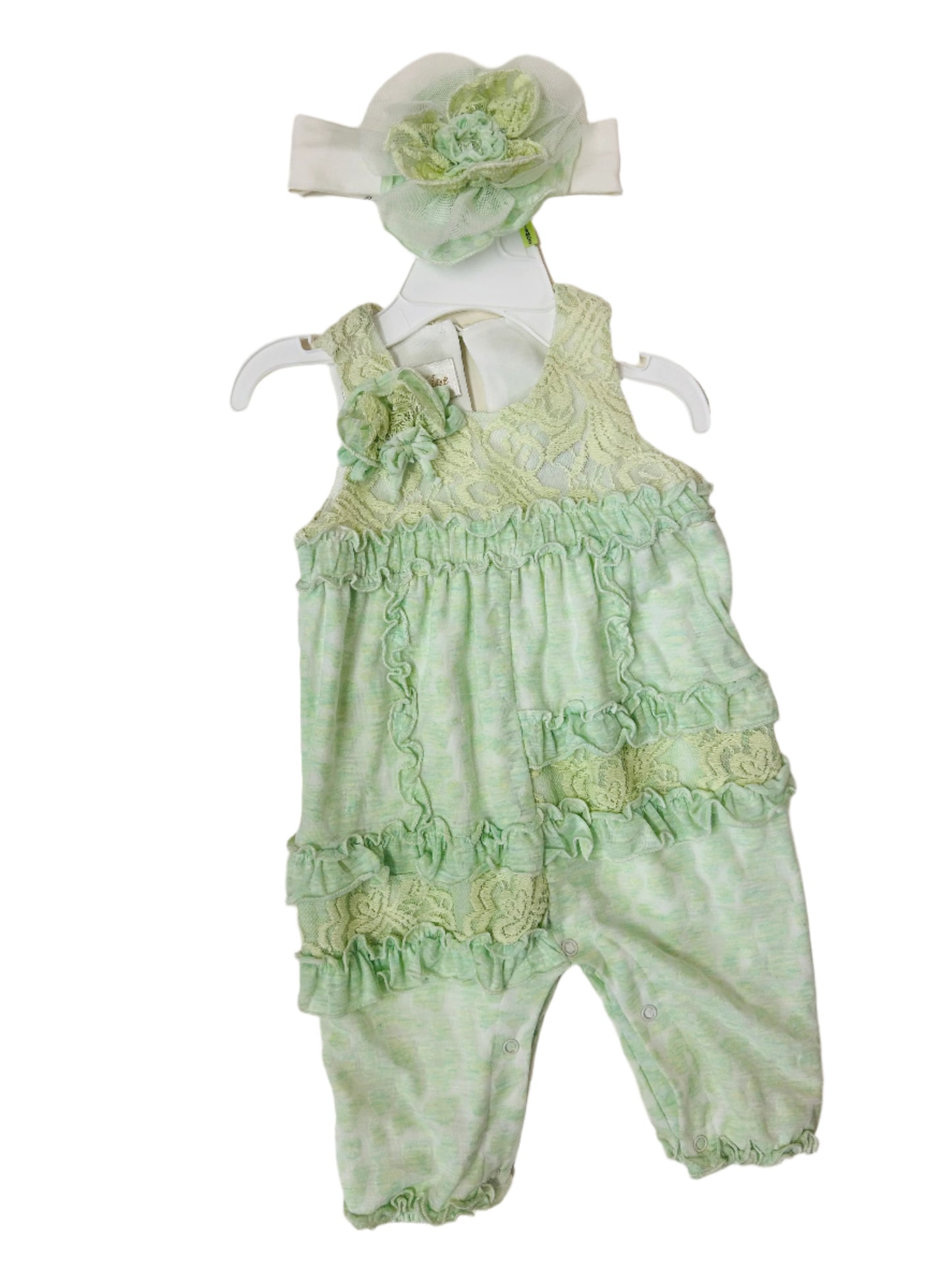 Isobella & Chloe Romper Mint/Lace