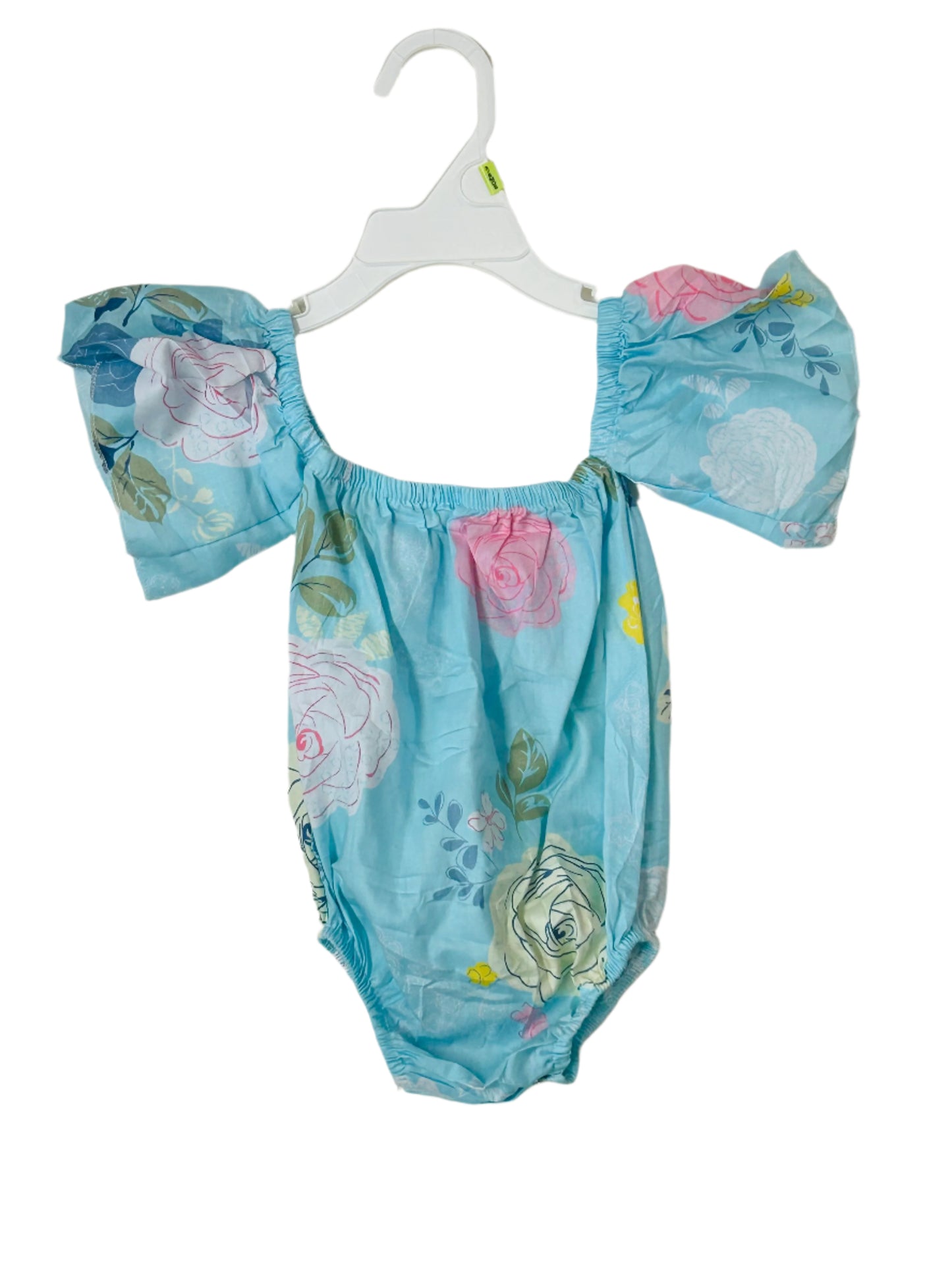 Mila & Rose Blue Floral One Piece w/Bell Sleeve