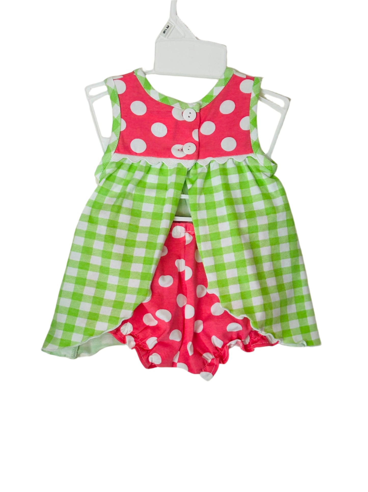 Molly & Millie 2pc Bloomer Set Pink/Green Watermelon