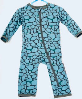 Kickee Pants Boy Coverall w/Zipper Sea Rolled Rocks