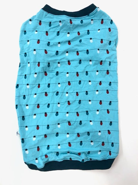 Kickee Pants Dog Tee Glacier Holiday Lights
