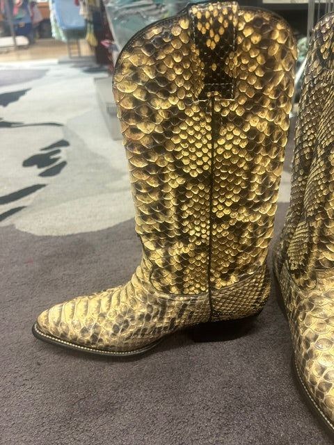 Vintage Gavel Brand Python Unisex Boots