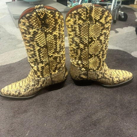 Vintage Gavel Brand Python Unisex Boots
