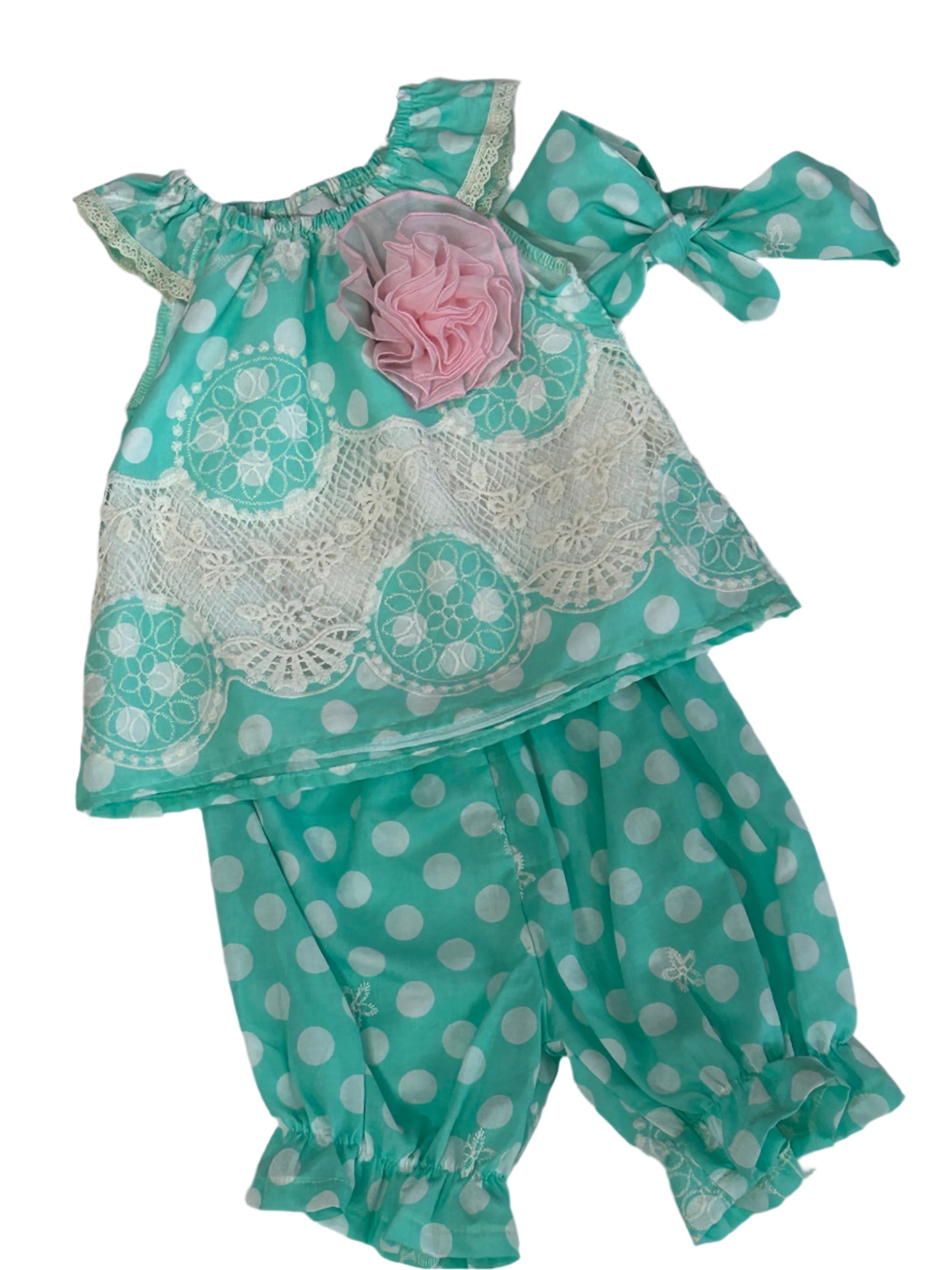 Haute Baby Peasant 2pc Set Dainty Dots ZDD01