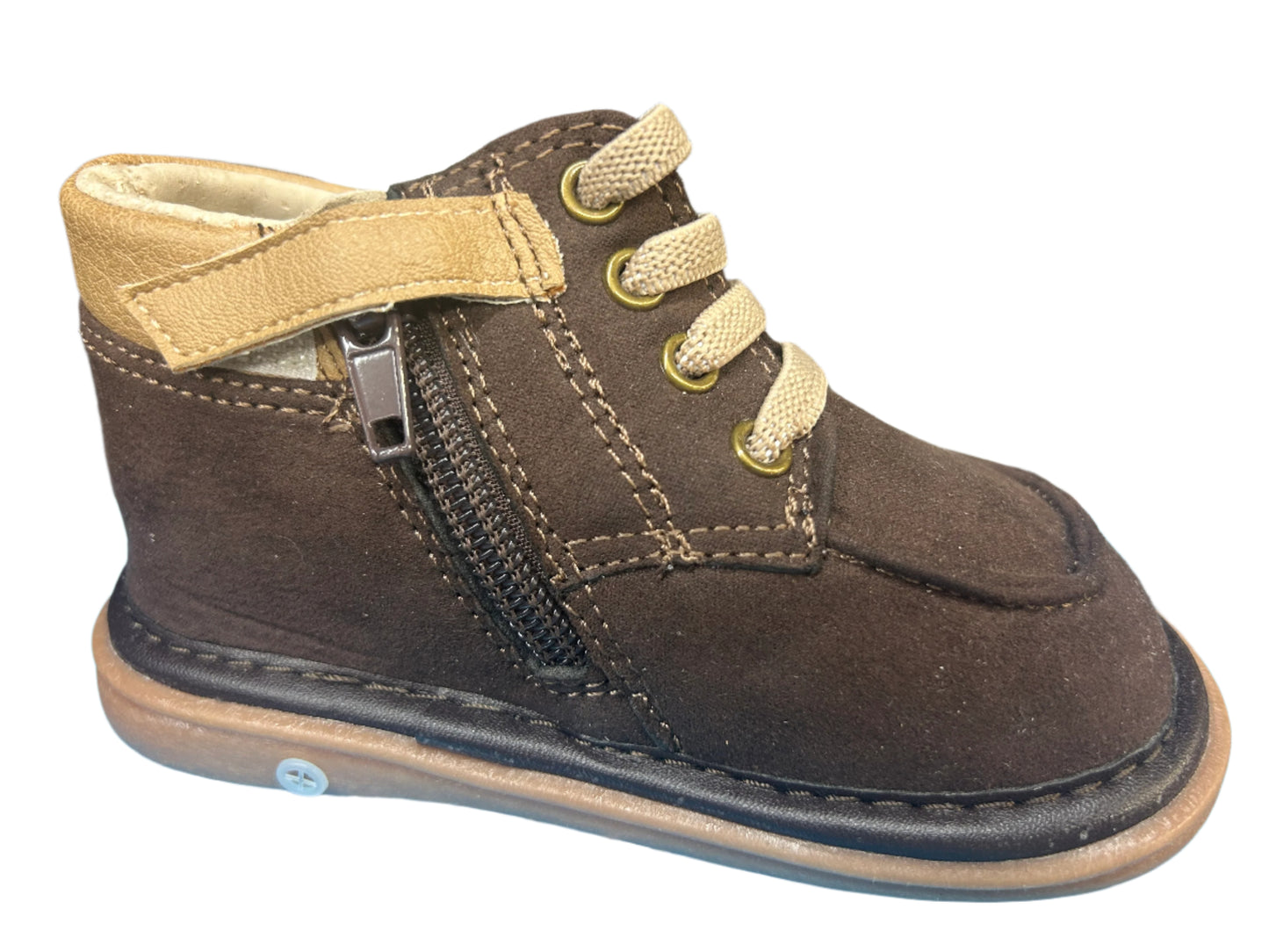 Mooshu Trainer Squeaker Bailey Boot Chocolate/Tan
