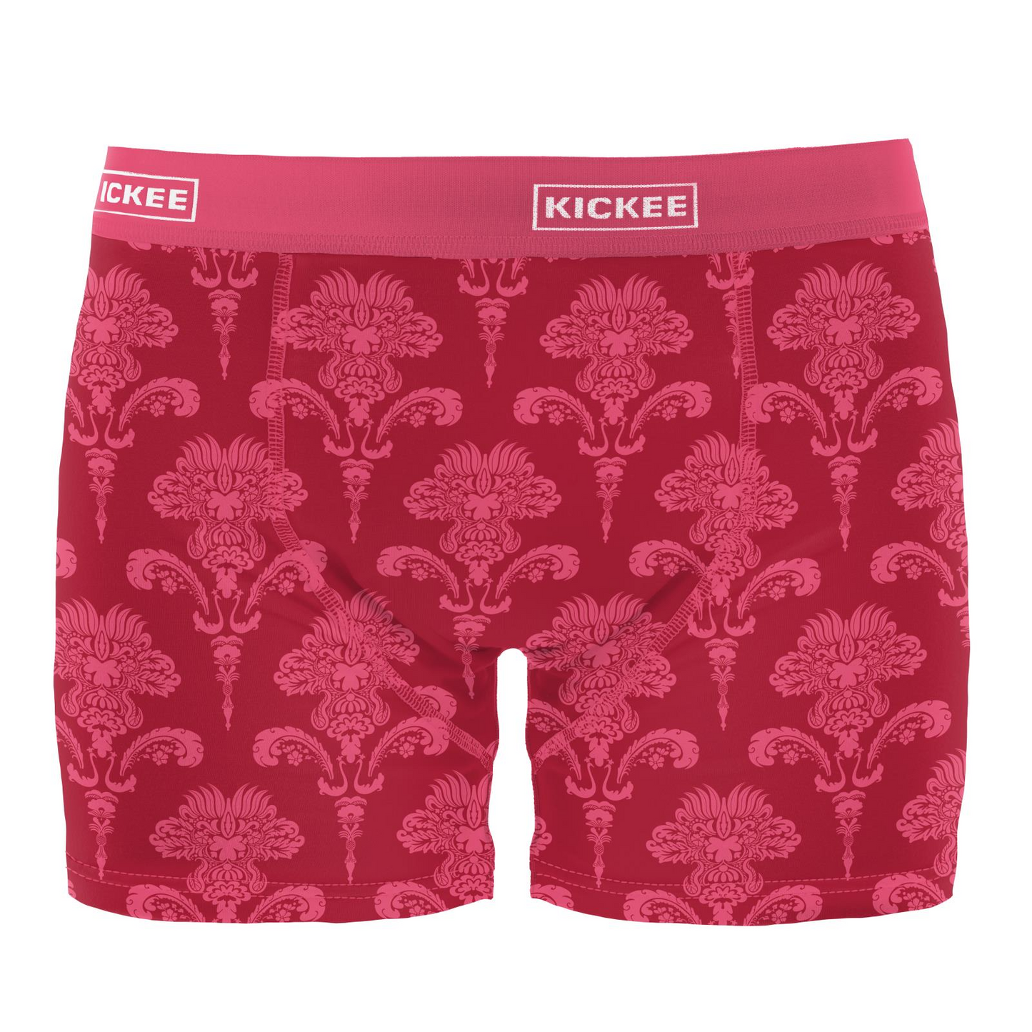 Kickee Pants Men Boxer Brief Crimson Damask