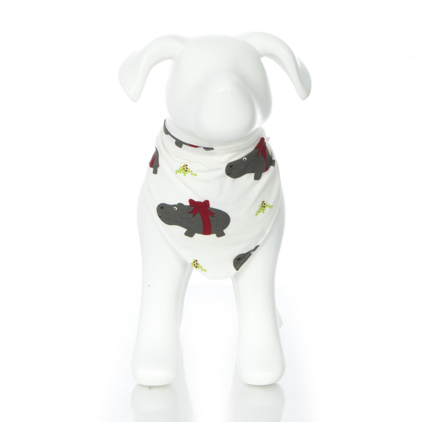 Kickee Pants Dog Bandana Natural Christmas Hippo