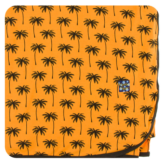 Kickee pants Swaddle Blanket Apricot Palm Trees
