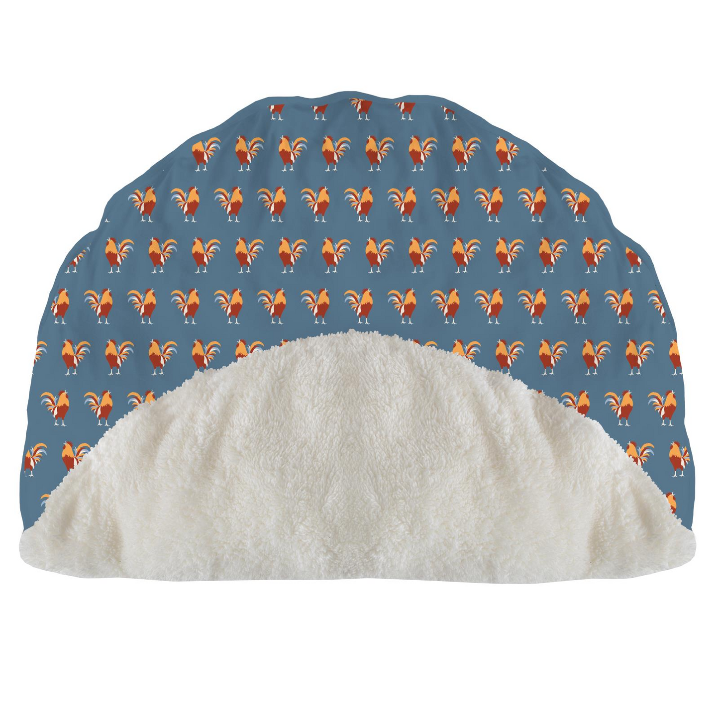 Kickee Pants Sherpa Lined Fluffle Playmat Parisian Blue Rooster