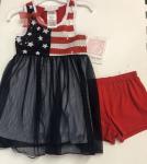 Bonnie Baby Nautical Flag Top Dress w/ red shorts