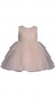 Bonnie Jean Blush Lattice Ballerina Sparkle Trim & Tulle Tiered Dress 11261
