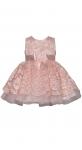 Bonnie Jean Blush Tiered Lace Dress 11248