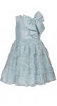 Bonnie Jean Bonaz Big Bow Aqua Dress 11337