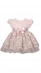 Bonnie Jean Dusty Mauve Lace Flounce Dress 10525