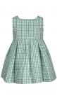 Bonnie Jean Green Seersucker Dress w/Pink Bow 11211