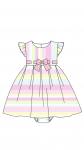 Bonnie Jean Pastel Stripe Dress w/Bow 11067