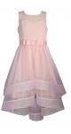 Bonnie Jean Peach High Low Knit Dress 10919