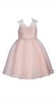 Bonnie Jean Pink Tie Shoulder Social Dress 10977