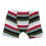 Kickee Pants Boy Boxer Brief Christmas Multi Stripe