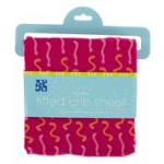 Kickee Pants Crib Sheet Rhododendron Worms
