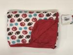 Kickee Pants Toddler Blanket Natural Sports w/ Flag Trim