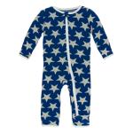 Kickee Pants Boy Coverall w/ Zipper Vintage Stars